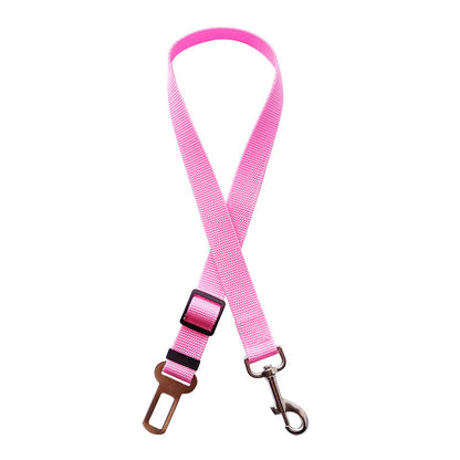 Adjustable pet car seat belt for cats and dogs, pet seat vehicle harness, lead clip, safety lever, traction dog collars, dog accessories, and pet products.
