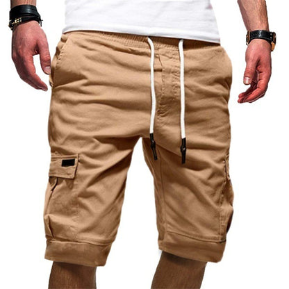 Men's casual jogger sports cargo shorts, perfect for workouts, gym sessions, or summer wear. Stylish and practical trousers for everyday men's clothing.