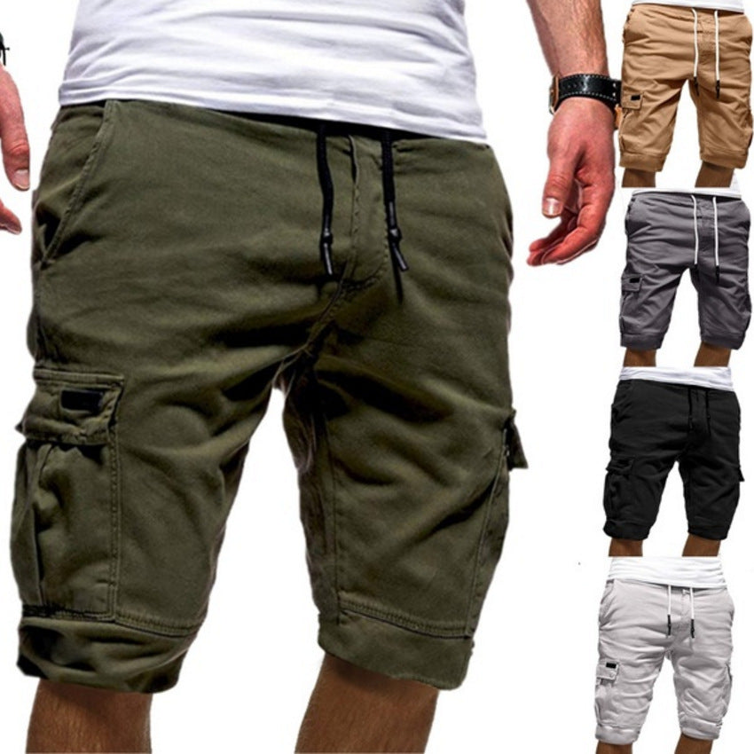 Men's casual jogger sports cargo shorts, perfect for workouts, gym sessions, or summer wear. Stylish and practical trousers for everyday men's clothing.