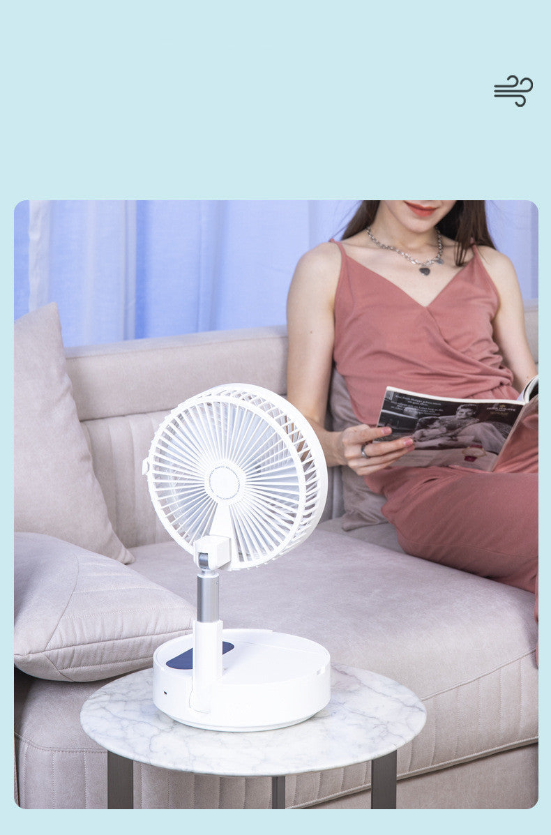Portable Mini Fan with USB Charging and Retractable Design