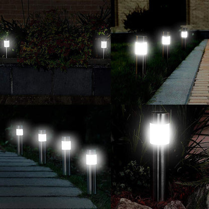 Cylindrical solar lawn light