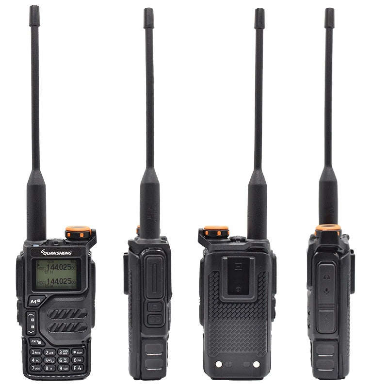 Walkie-talkie with lithium battery, suitable for outdoor use and capable of operating on various frequencies. Self-driving multi-band