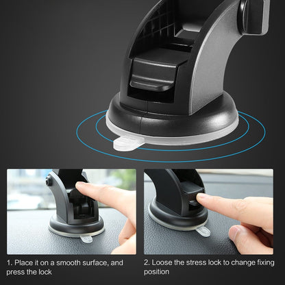 Long Rod Telescopic Car Phone Holder with Suction Cup for Dashboard Use