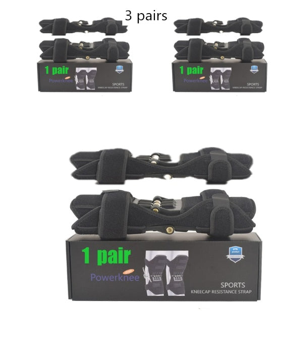 High-quality knee brace with patella booster and spring support, perfect for mountaineering, squats, and sports activities.
