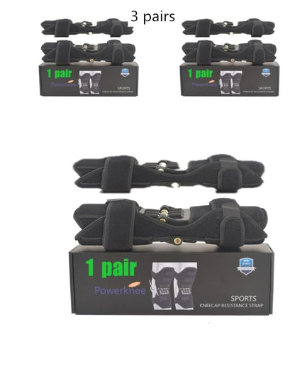 High-quality knee brace with patella booster and spring support, perfect for mountaineering, squats, and sports activities.
