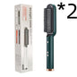 New 2 In 1 Hair Straightener Hot Comb Negative Ion Curling Tong Dual-purpose Electric Hairbrush