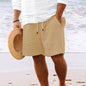 Striped Print Shorts with a Drawstring for a Stylish Summer Look. Casual Clothing for Men