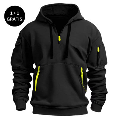 Dropped shoulder hooded sweatshirt for men and women, available in plus sizes. Loose pullover design with a trendy, fashionable style.