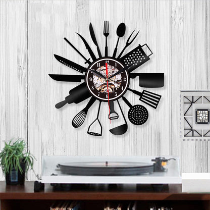 Vinyl record wall clock