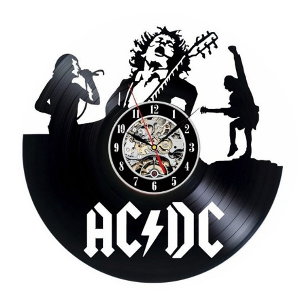 Vinyl rock wall clock