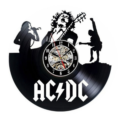 Vinyl rock wall clock