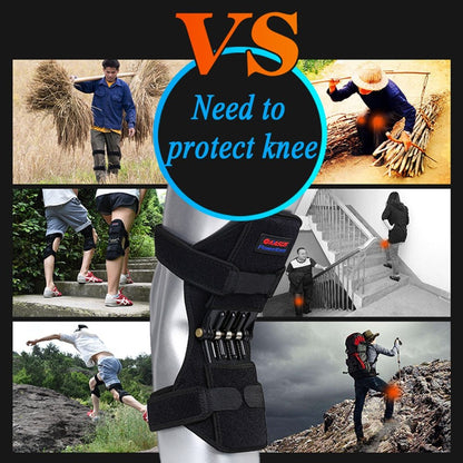 High-quality knee brace with patella booster and spring support, perfect for mountaineering, squats, and sports activities.
