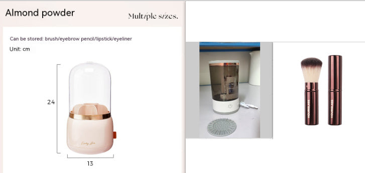 Portable Electric Makeup Brush Cleaner Machine for Women, Automatic Cosmetic Brush Cleaner with USB Charging, Ideal for Cleaning Eye Shadow Brushes.