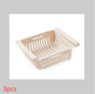 Telescopic Refrigerator Storage Basket, Drawer Storage Rack, Freshness Preservation Box, Freezing Box Storage Organizer.