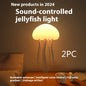 Portable LED Night Light Jellyfish Mood Lamp. Jellyfish Lamp Jellyfish Decorations Smart Table Lamp for Bedside Desk