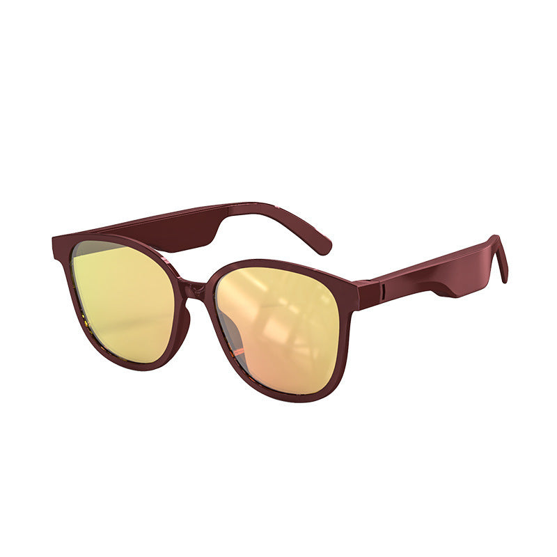 Sports Waterproof Running Smart Bluetooth Sunglasses, compatible with Apple.