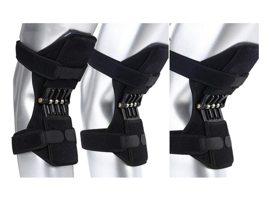 High-quality knee brace with patella booster and spring support, perfect for mountaineering, squats, and sports activities.