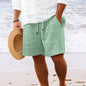 Striped Print Shorts with a Drawstring for a Stylish Summer Look. Casual Clothing for Men