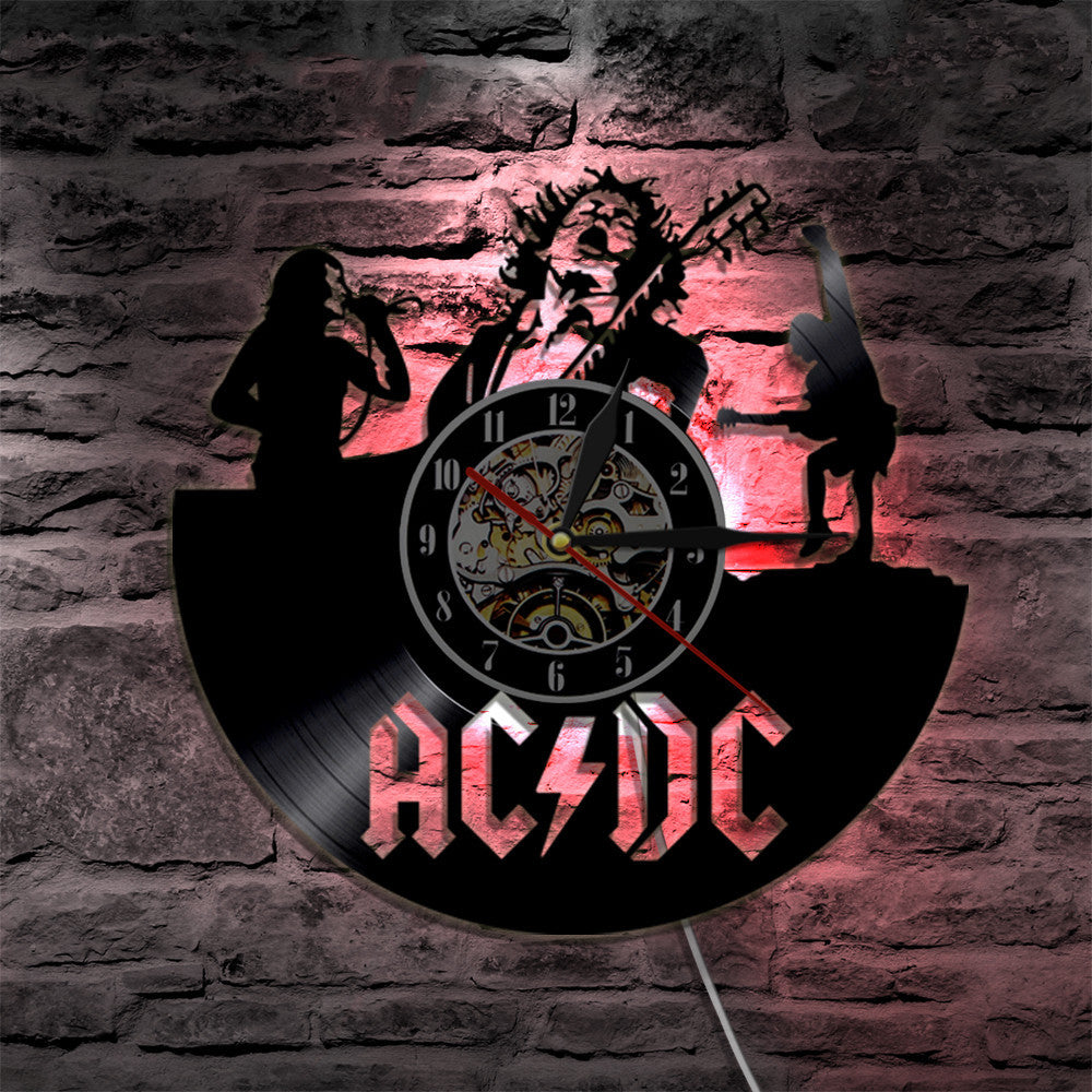 Vinyl rock wall clock