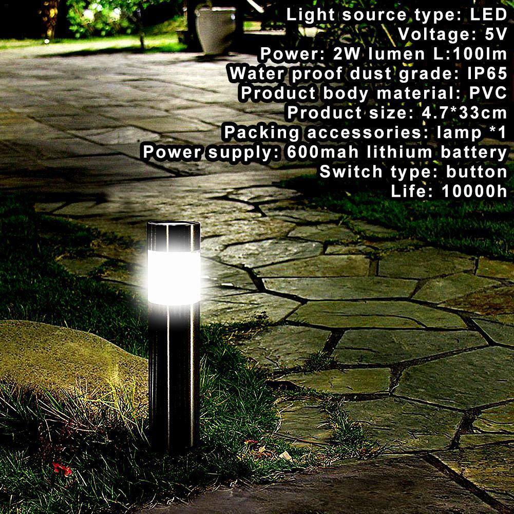 Cylindrical solar lawn light