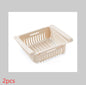 Telescopic Refrigerator Storage Basket, Drawer Storage Rack, Freshness Preservation Box, Freezing Box Storage Organizer.