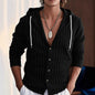 Slim-fit Hooded Cardigan Casual Shirt for Men