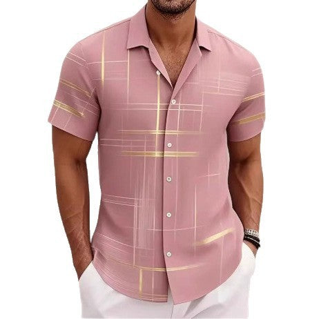 Men's casual button-down shirt, perfect for outdoor activities and vacation style.