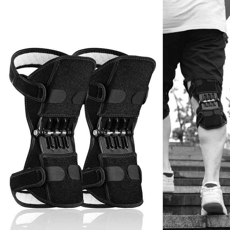 High-quality knee brace with patella booster and spring support, perfect for mountaineering, squats, and sports activities.