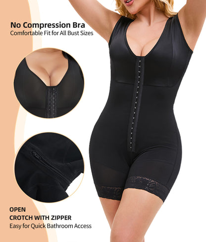 Shapewear Jumpsuit for Women Tummy Control Post Surgery Full Body Shaper Butt Lifter with Zipper Crotch Skims Bodysuits Elegant Body suit faja shaper