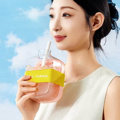 One-Click Molding Cooling Cup, Instant Ice Maker, Zero-Contact Design, Straw Included, Curling Mold, Portable & Stylish Chilled Drink