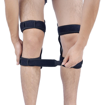 High-quality knee brace with patella booster and spring support, perfect for mountaineering, squats, and sports activities.