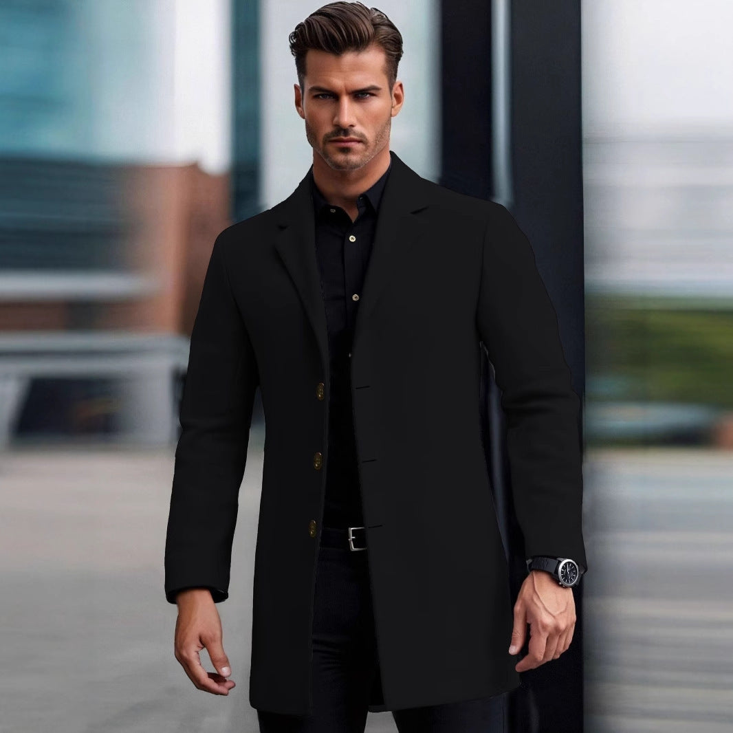 European and American Slim Lapel Coat