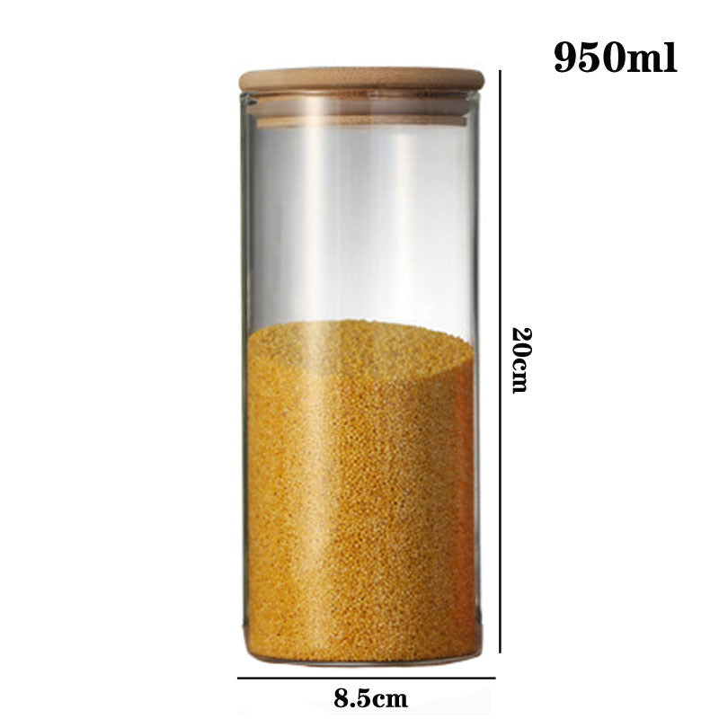 High borosilicate glass tea cans, sealed storage containers, transparent tea jars, whole grain storage, candy jars.