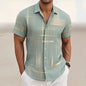 Men's casual button-down shirt, perfect for outdoor activities and vacation style.