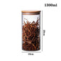 High borosilicate glass tea cans, sealed storage containers, transparent tea jars, whole grain storage, candy jars.