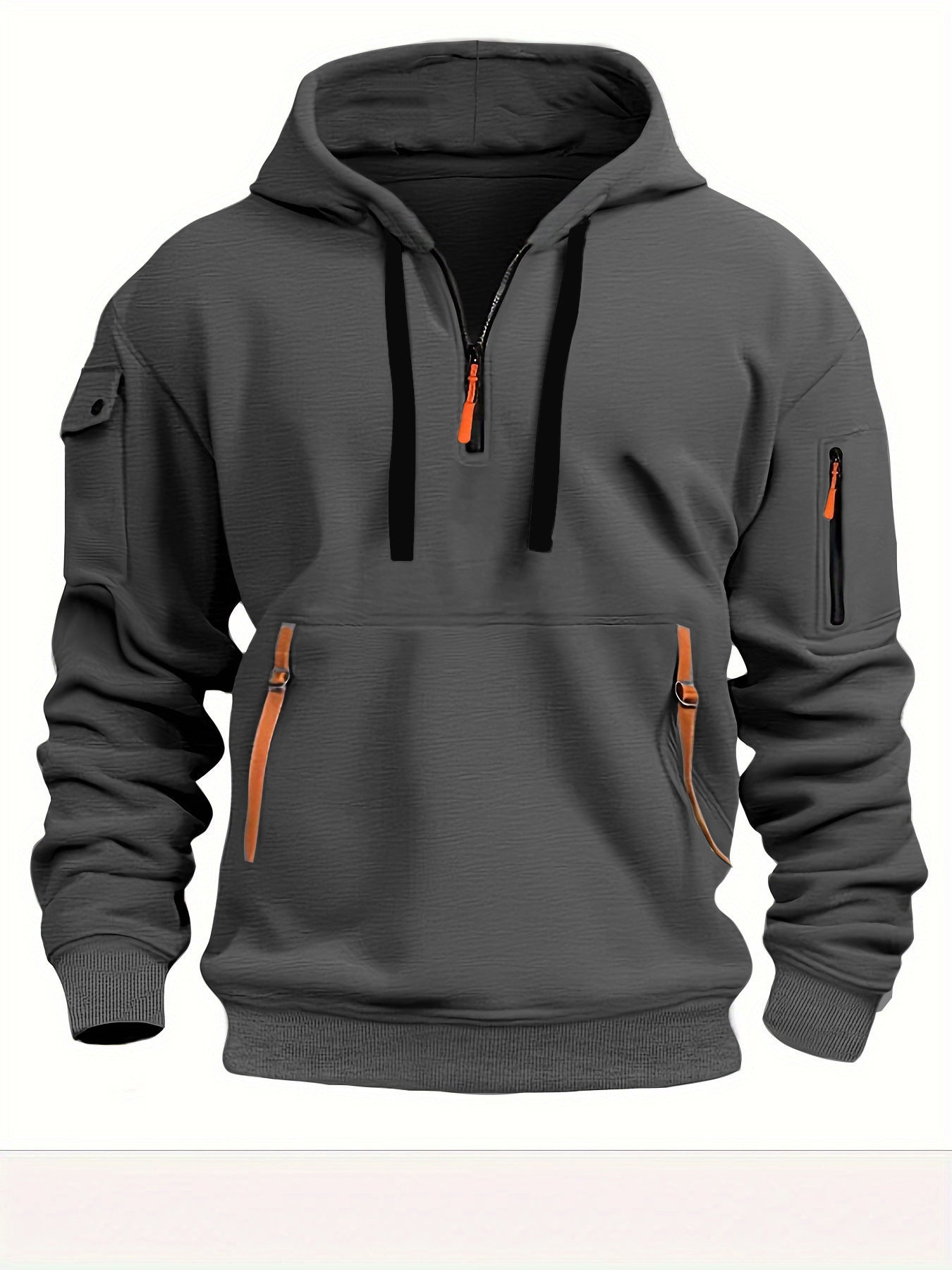 Dropped shoulder hooded sweatshirt for men and women, available in plus sizes. Loose pullover design with a trendy, fashionable style.