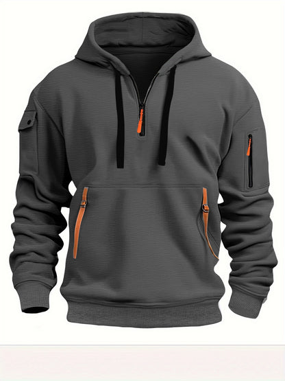 Dropped shoulder hooded sweatshirt for men and women, available in plus sizes. Loose pullover design with a trendy, fashionable style.