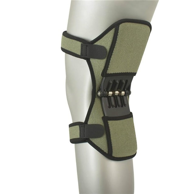 High-quality knee brace with patella booster and spring support, perfect for mountaineering, squats, and sports activities.
