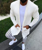 Autumn and winter slim long-sleeved lapel cardigan sweater top for men.