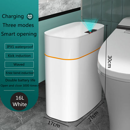 Smart Trash can with lid for bedroom, living room or Kitchen or use it as storage box.