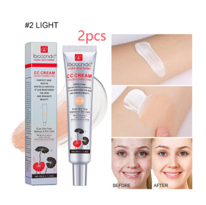 Moisturizing and Correcting CC Cream with Waterproof and Anti-sweat Properties for Makeup Before Concealer Lasting Women Makeup Protect Skin Erborian Make