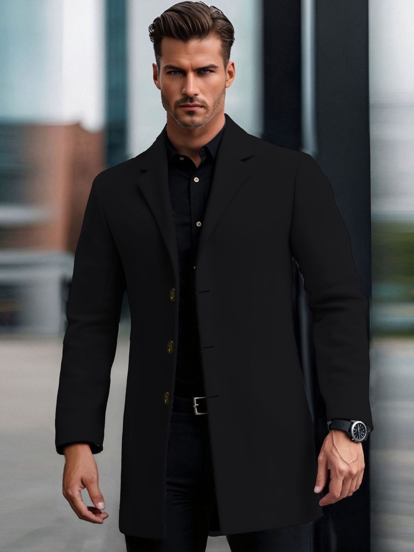 European and American Slim Lapel Coat