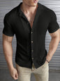 Casual Slim Fit Short Sleeve Top for Men