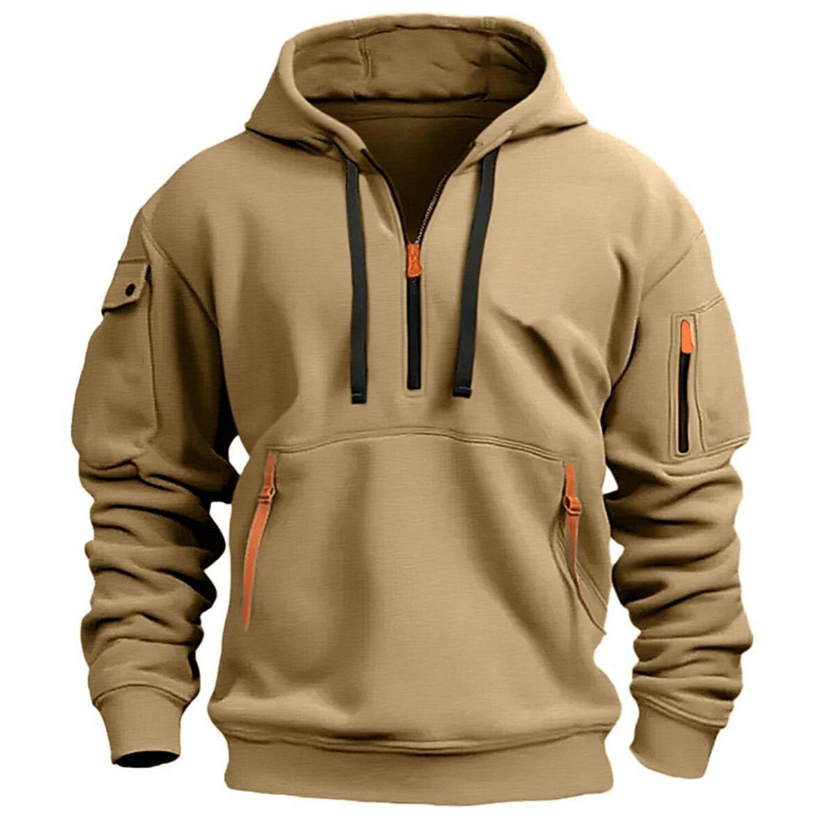 Dropped shoulder hooded sweatshirt for men and women, available in plus sizes. Loose pullover design with a trendy, fashionable style.