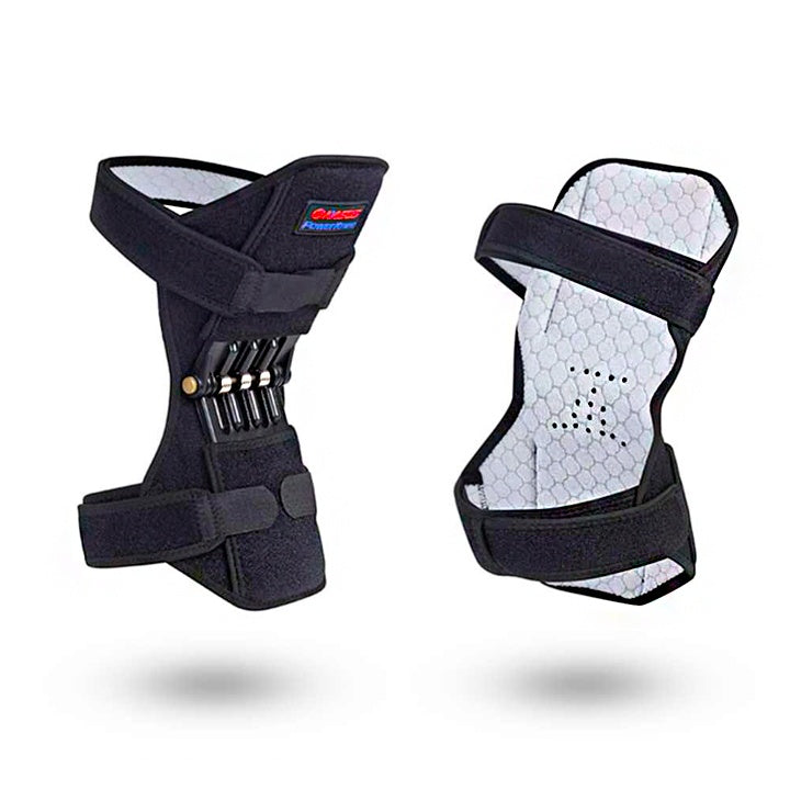High-quality knee brace with patella booster and spring support, perfect for mountaineering, squats, and sports activities.