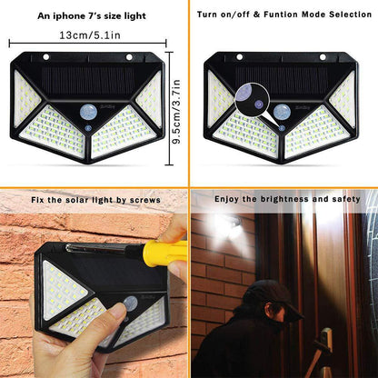 Solar-Powered LED Wall Light