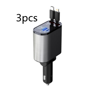Metal Car Charger 100W Super-Fast Charging Car Cigarette Lighter USB And TYPE-C Adapter