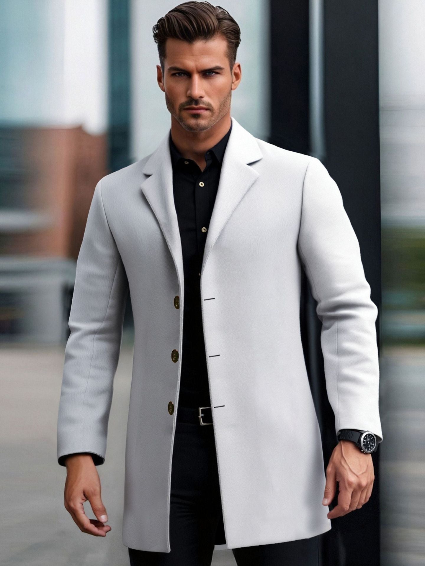 European and American Slim Lapel Coat