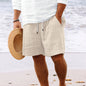 Striped Print Shorts with a Drawstring for a Stylish Summer Look. Casual Clothing for Men