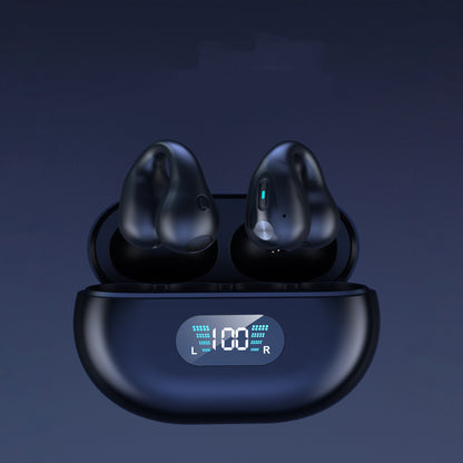 Bone Conduction Headphones, TWS Earbuds, Ear Clip, Bluetooth 5.3 Touch Wireless Earphones, In-Ear Bass Hi-Fi Sports Headset.